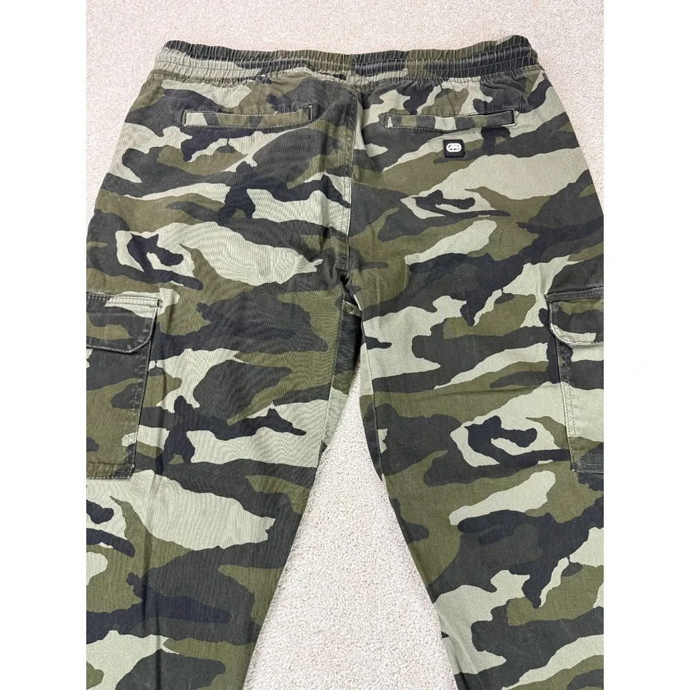 Ecko Unltd. Pants Men's XL Green Military Camo Jogger Gorpcore Streetwear Cargo